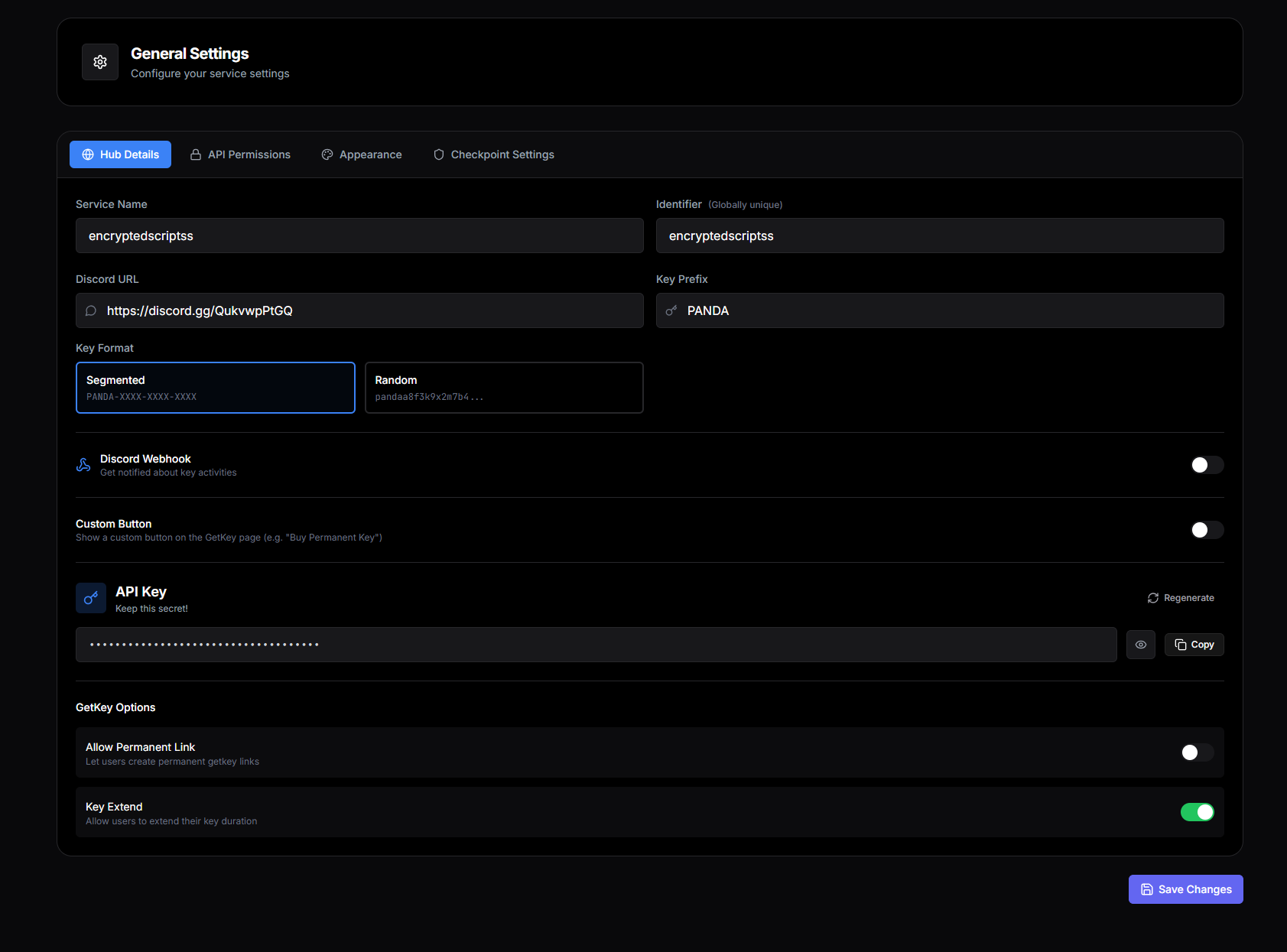 General Settings — Hub Details tab