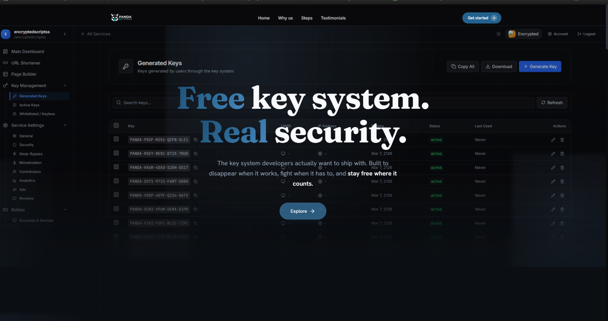 Panda Auth R3 landing page